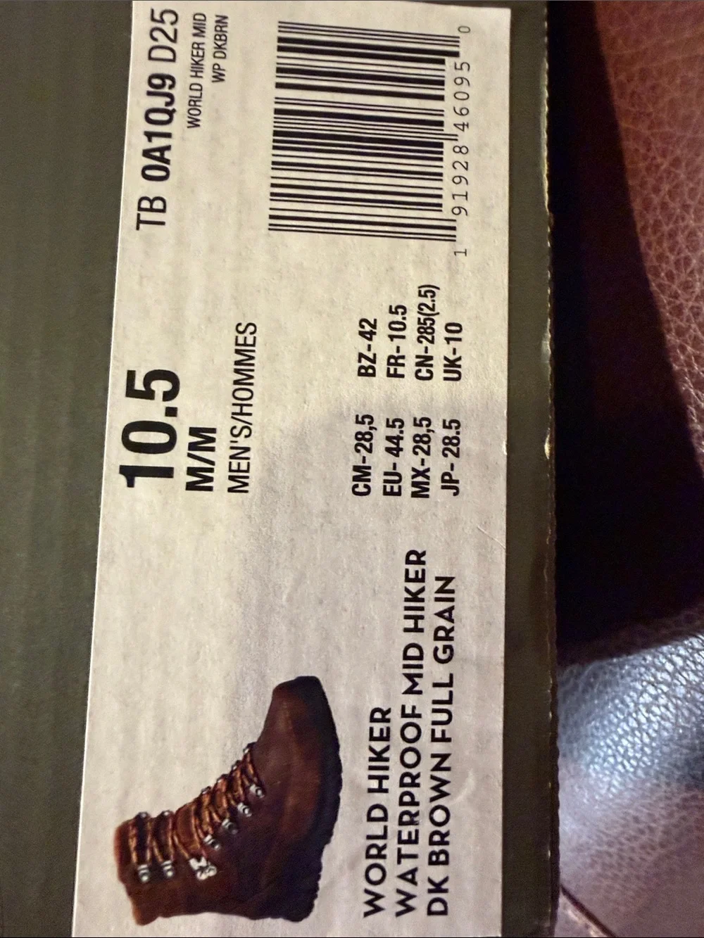 Timberland Men's Wheat Brown Leather Hiking Boots